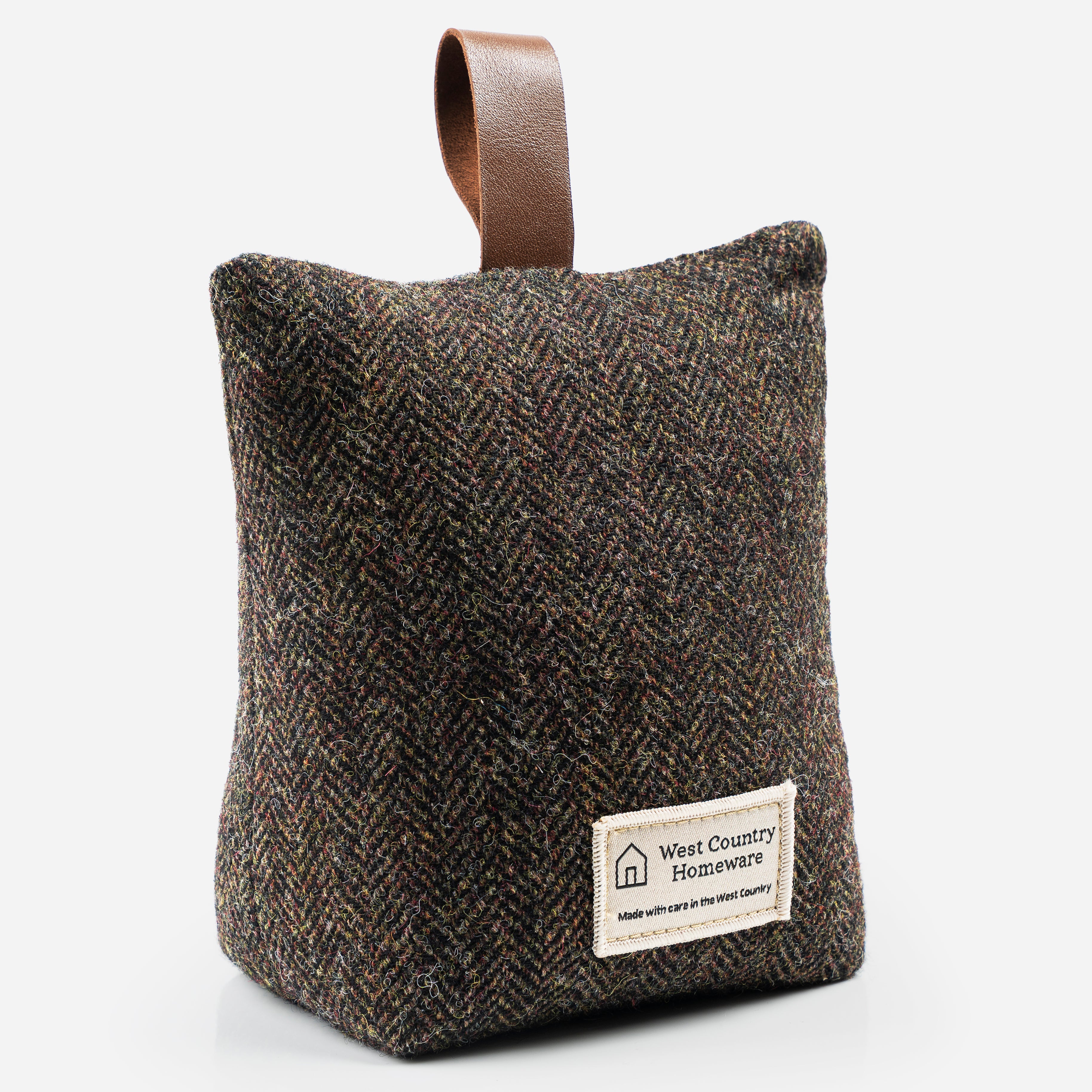 Heritage Estate Doorstop - Dark Herringbone Wool