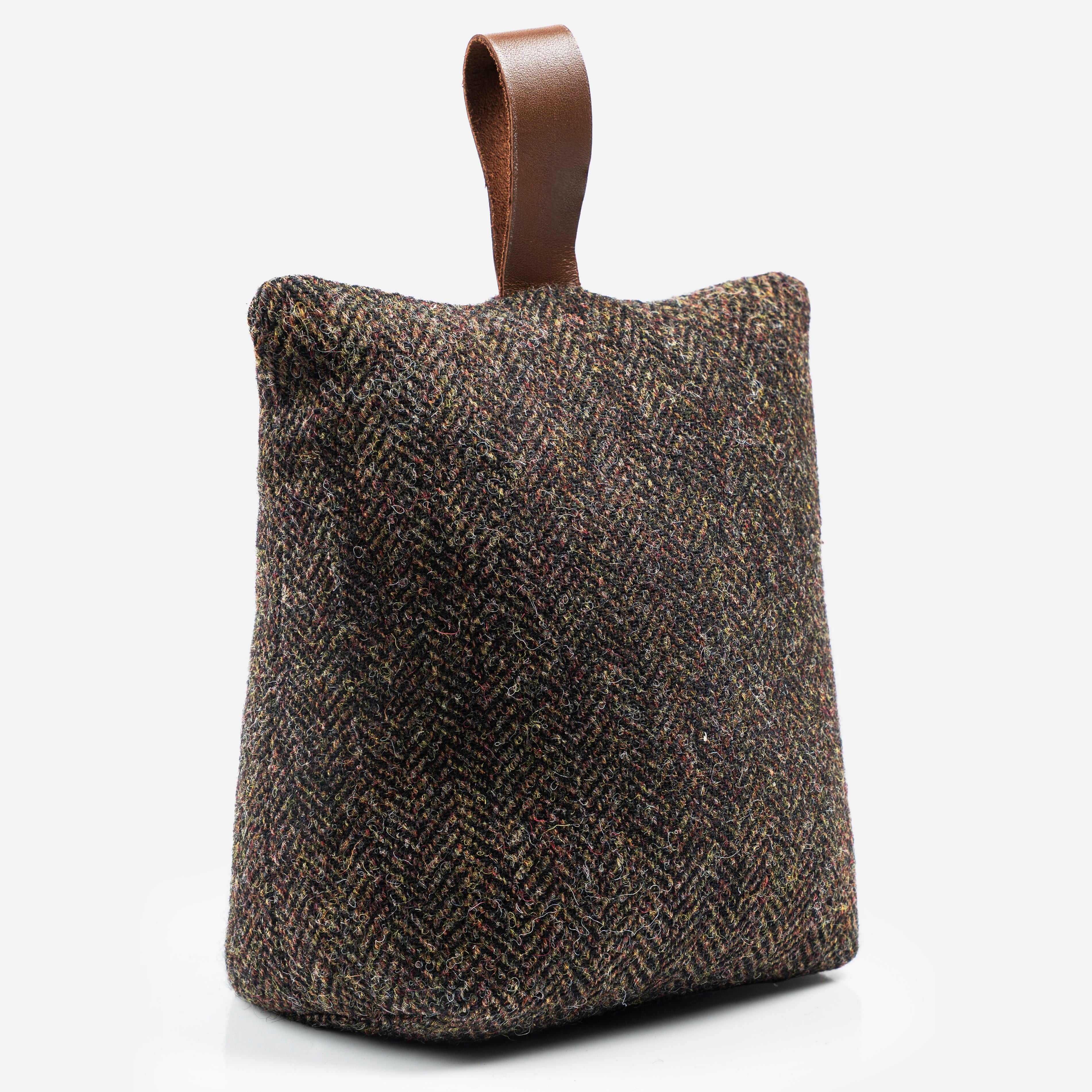 Heritage Estate Doorstop - Dark Herringbone Wool