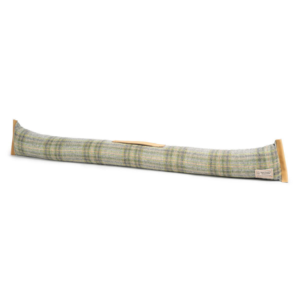 Bovey Sage Check Wool Draft Excluder