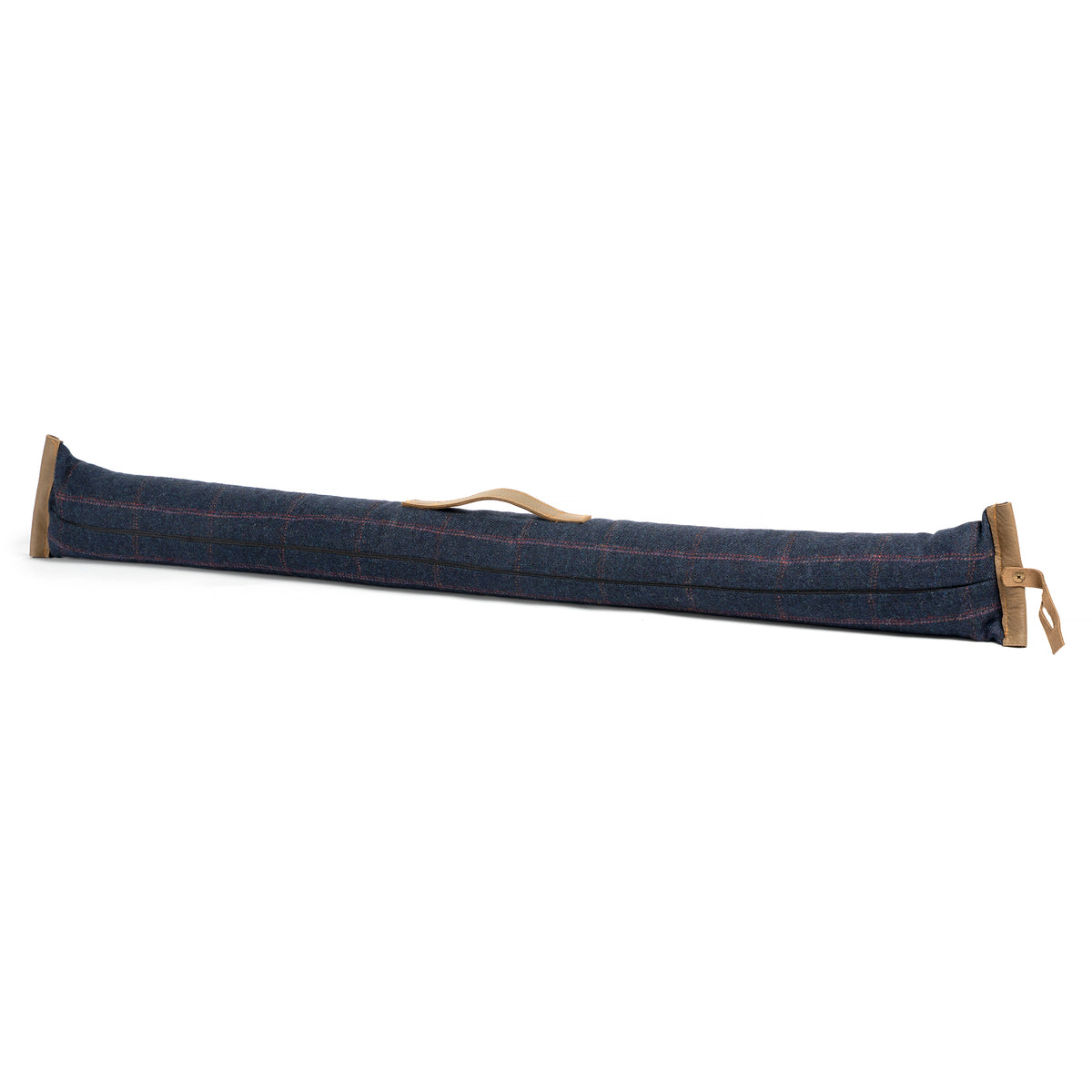 Halden Navy Check Wool Draft Excluder