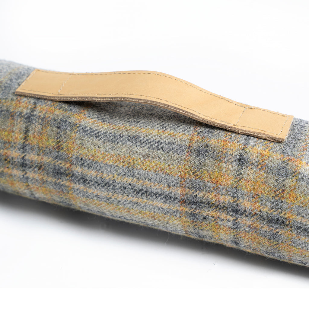 Exmoor Ochre Check Wool Draft Excluder