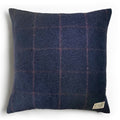 Haldon Navy Check Wool Cushion