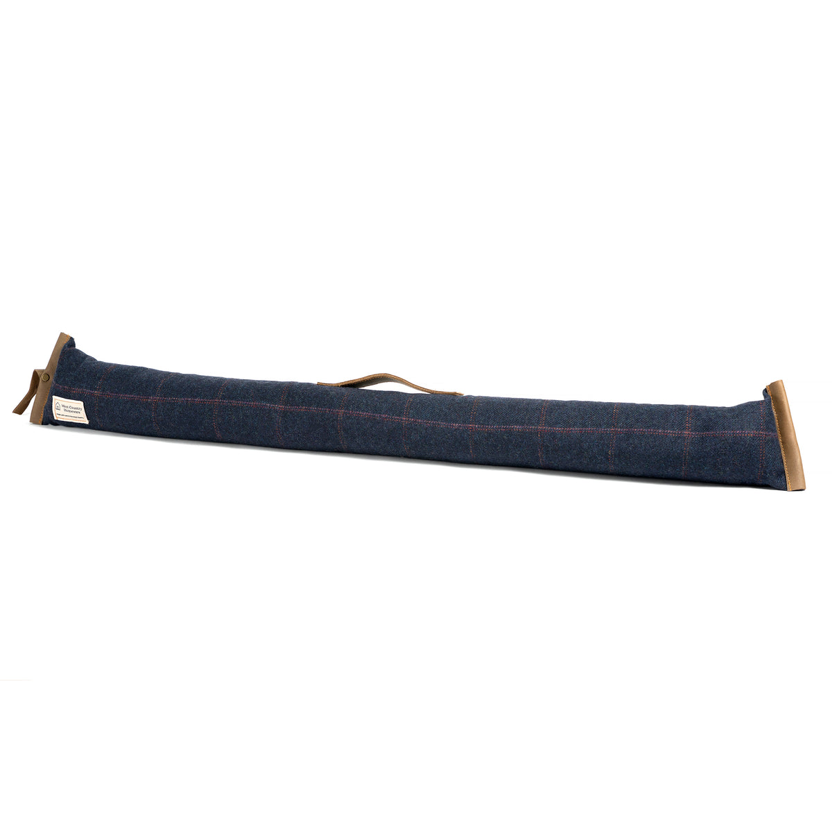 Halden Navy Check Wool Draft Excluder