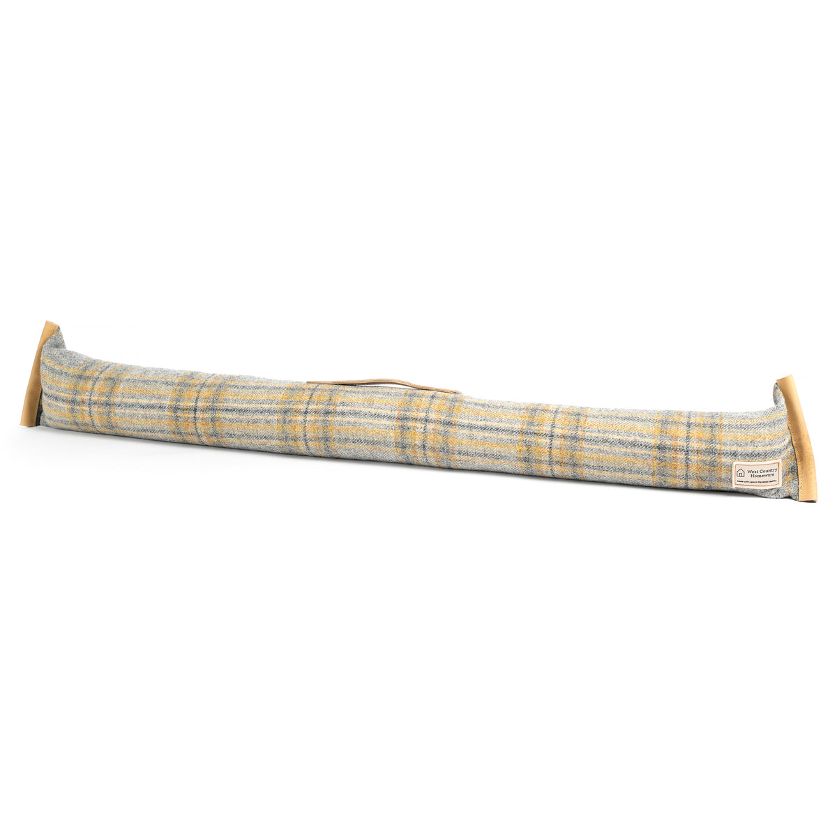 Exmoor Ochre Check Wool Draft Excluder